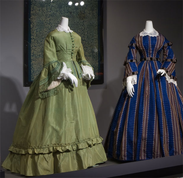 Two-piece day dress, circa 1865 USA