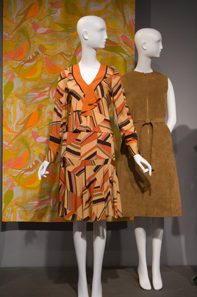Dress by Halston of brown Ultrasuede